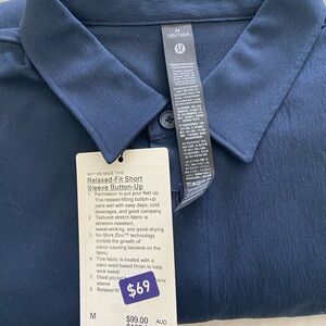 lululemon athletica Men's Navy Button-Down Shirt